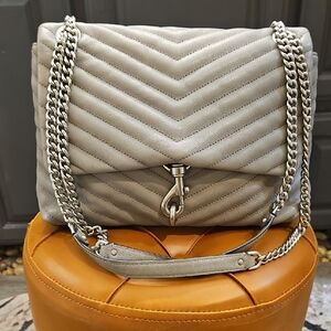 Rebecca Minkoff Silver Chevron Shoulder Bag